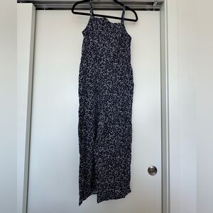 Women’s Old Navy Blue Floral Jumpsuit M